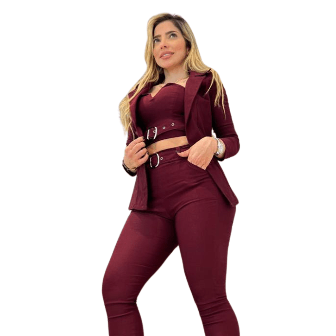 Conjunto de 3 Piezas para Mujer - Elegancia y Versatilidad en Colores Vibrantes - Mercado Andino