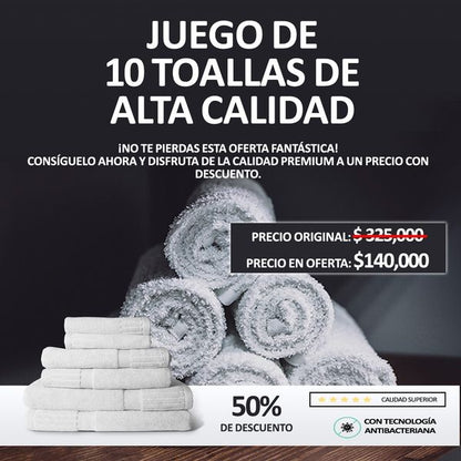 JUEGO TOALLAS TURCAS - Compra 1 Llévate 10 🎁✅