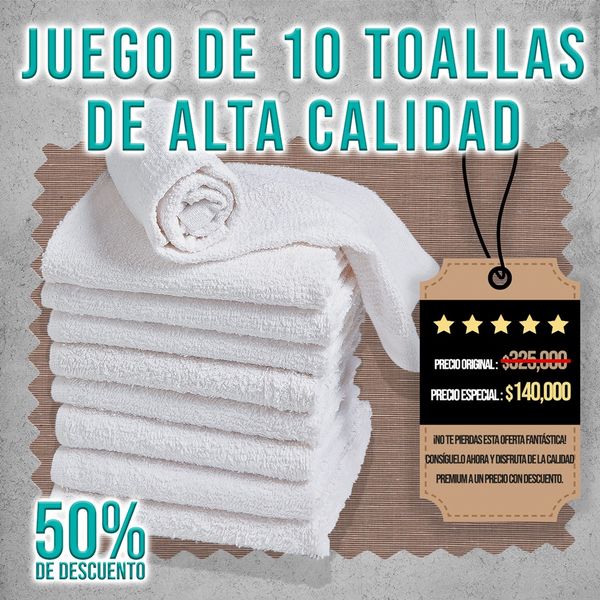 JUEGO TOALLAS TURCAS - Compra 1 Llévate 10 🎁✅