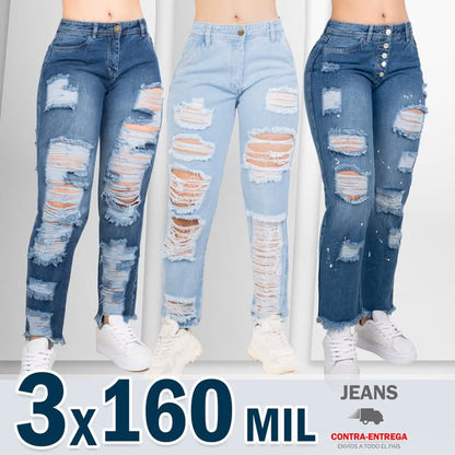 Kit de Jeans de Lujo Nivel 3 – Ultraresistentes, Moldeador y Estilizador ✨ COMPRA 1 LLÉVATE 3 SOLO HOY HASTA 23:59!!!
