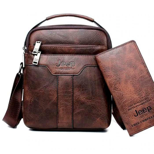 Bolsa de Couro Jeep Prime + Carteira de Brinde - Mercado Andino