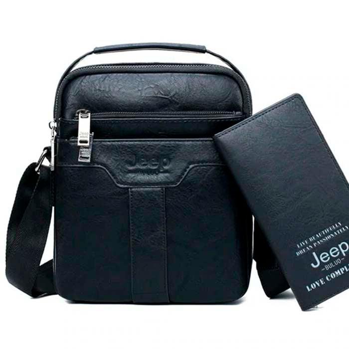 Bolsa de Couro Jeep Prime + Carteira de Brinde - Mercado Andino